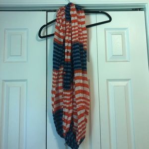Blue and orange scarf